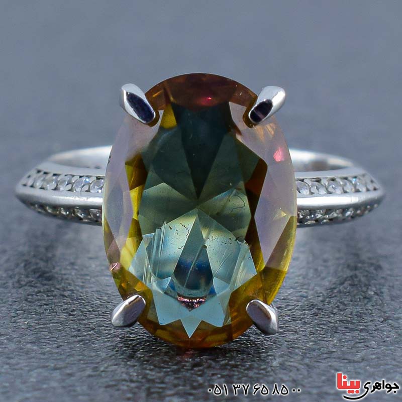 انگشتر الکساندریت زنانه بسیار خوشرنگ و خاص _کد:21041