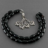 تسبیح عقیق یمنی جزع 33 دانه ای بسیار عالی فاخر 