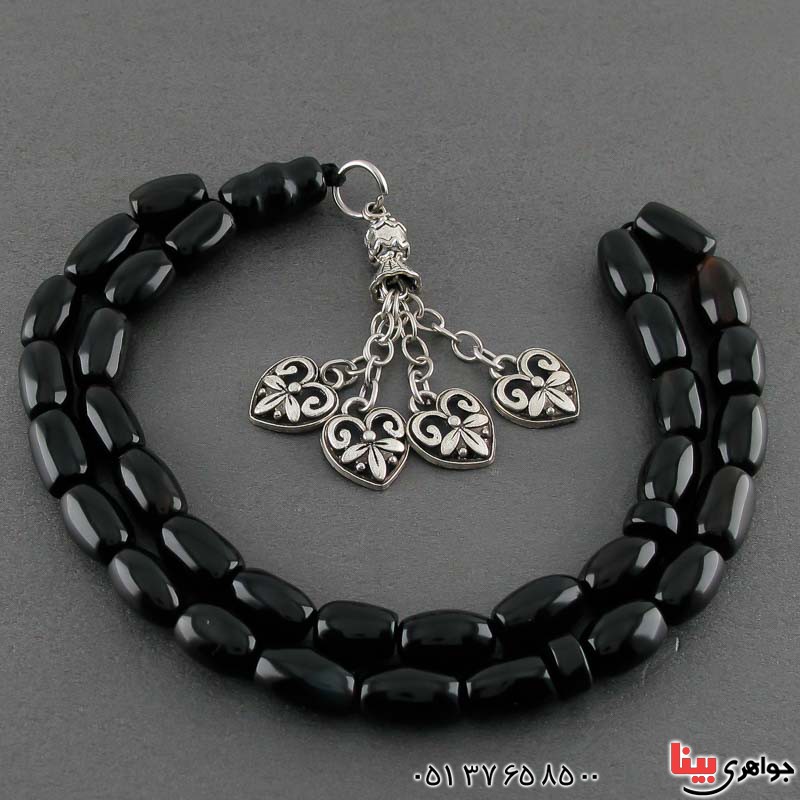 تسبیح عقیق یمنی جزع 33 دانه ای بسیار عالی فاخر _کد:21092