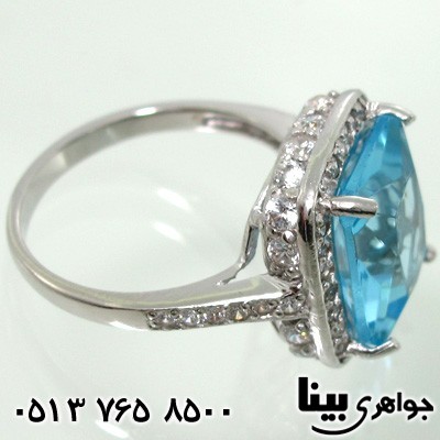 انگشتر توپاز زنانه نگین درشت