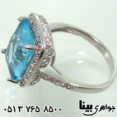 انگشتر توپاز زنانه نگین درشت