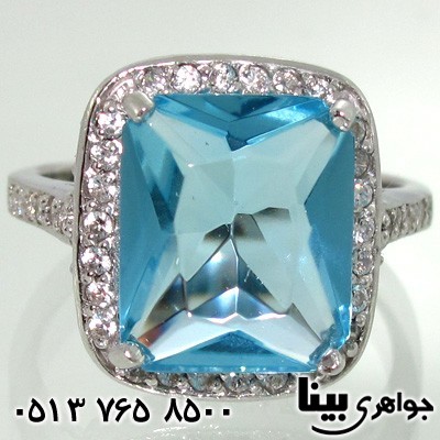 انگشتر توپاز زنانه نگین درشت