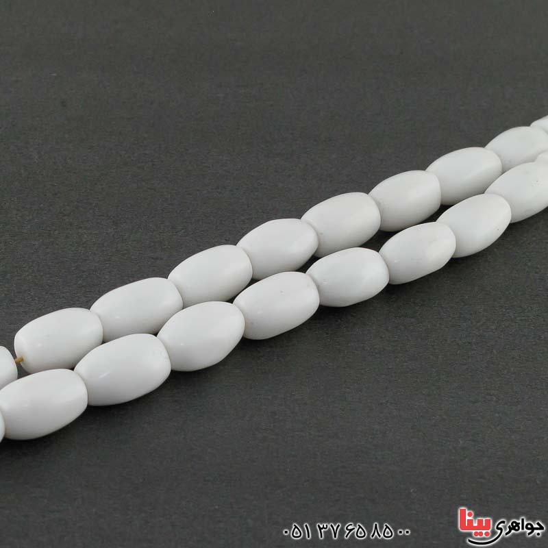 تسبیح عقیق یمنی سفید 33 دانه ای خاص و زیبا _کد:21122