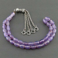 تسبیح عقیق یمنی سوسنی 33 دانه ای لاکچری بسیارشفاف 