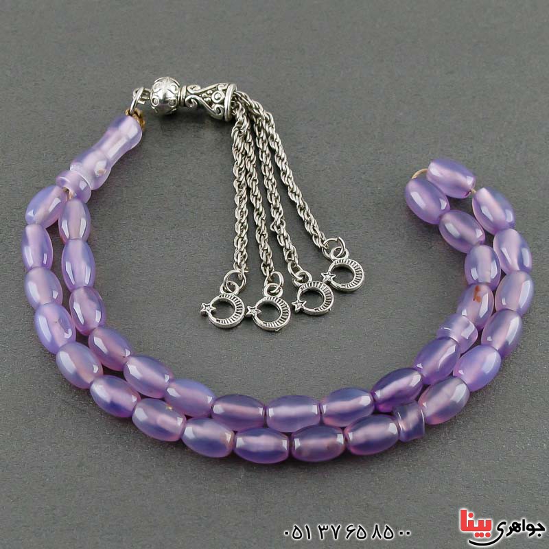 تسبیح عقیق یمنی سوسنی 33 دانه ای لاکچری بسیارشفاف _کد:21125