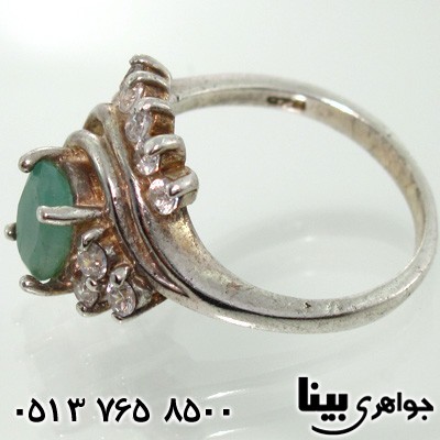 انگشتر زمرد زنانه جواهری