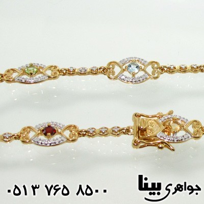 دستبند چند جواهر زنانه ظریف
