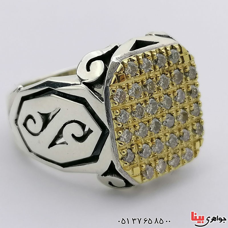 انگشتر الماس مردانه بسیار عالی و خاص 