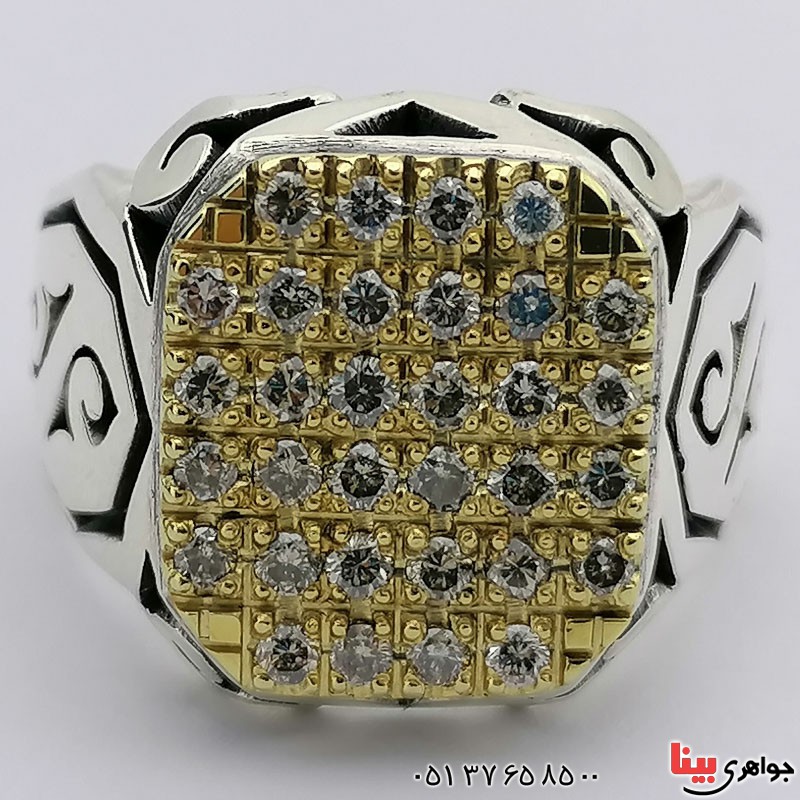 انگشتر الماس مردانه بسیار عالی و خاص _کد:21294