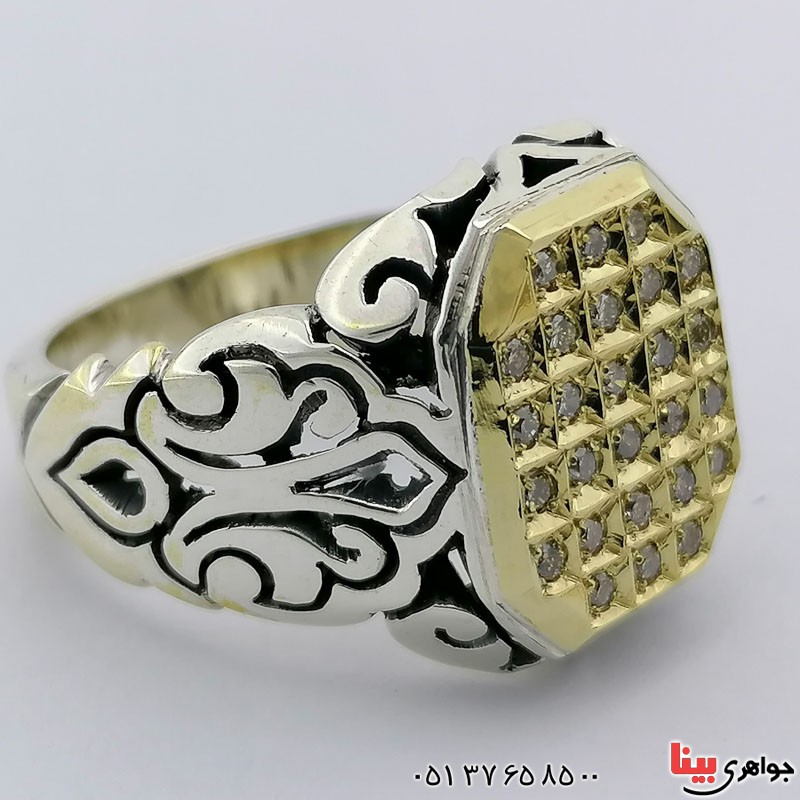 انگشتر الماس مردانه بسیار عالی و خاص _کد:21298