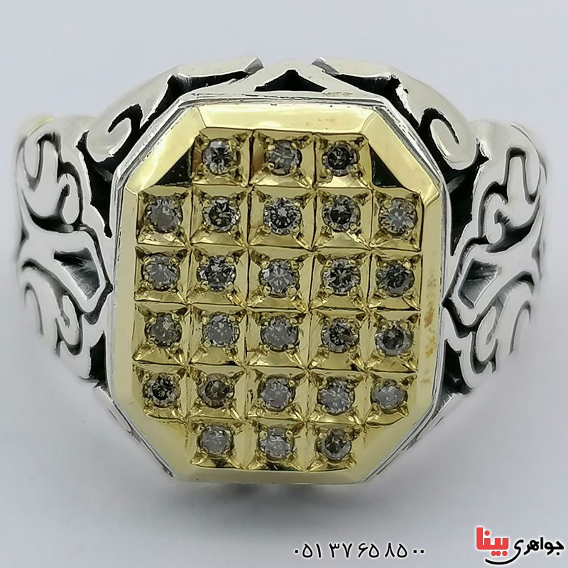 انگشتر الماس مردانه بسیار عالی و خاص _کد:21298