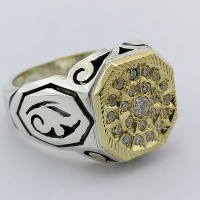 انگشتر الماس مردانه بسیار خاص و فاخر 