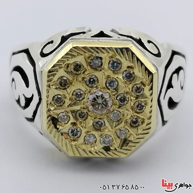 انگشتر الماس مردانه بسیار خاص و فاخر _کد:21300