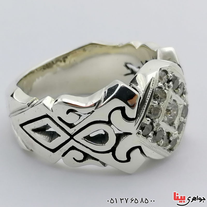 انگشتر الماس مردانه بسیار فاخر _کد:21316