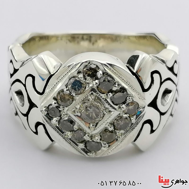 انگشتر الماس مردانه بسیار فاخر _کد:21316