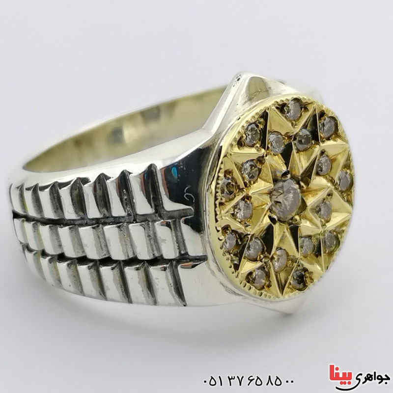 انگشتر الماس مردانه بسیار فاخر _کد:21319