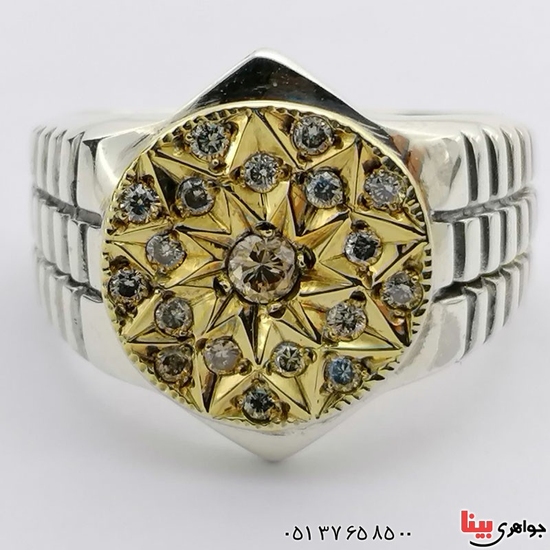 انگشتر الماس مردانه بسیار فاخر _کد:21319