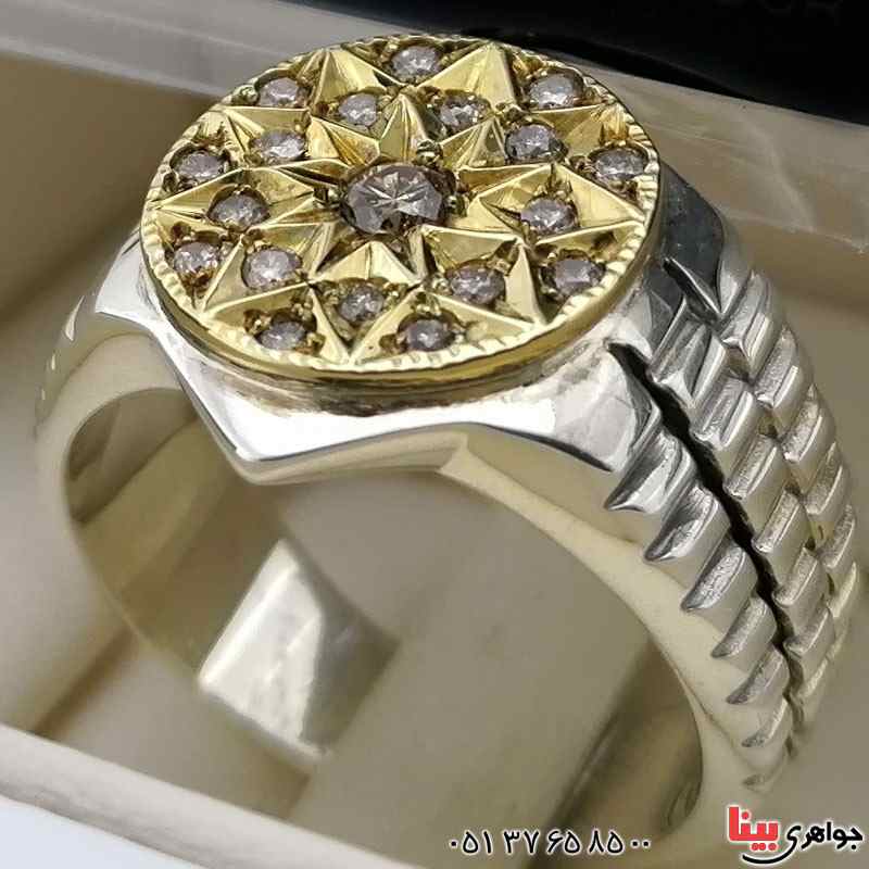 انگشتر الماس مردانه بسیار فاخر _کد:21319