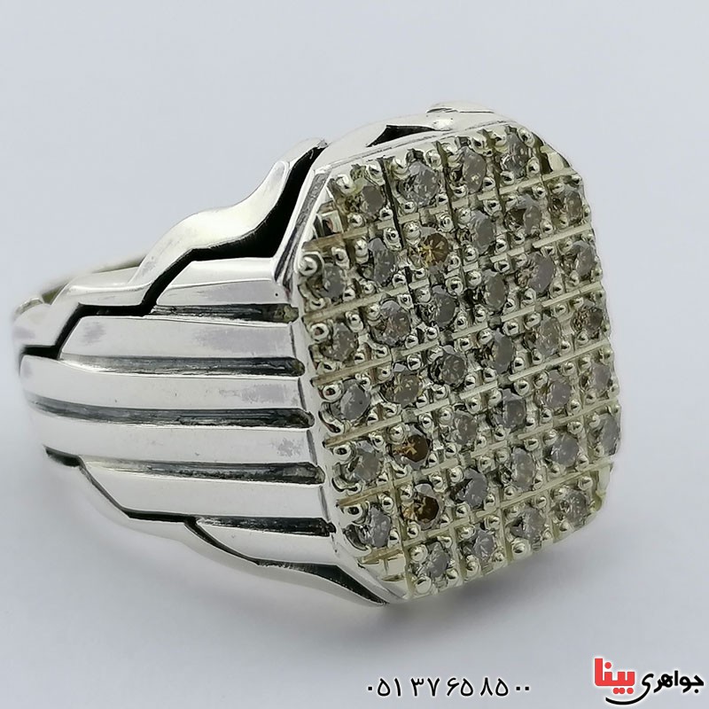 انگشتر الماس مردانه بسیار فاخر _کد:21321