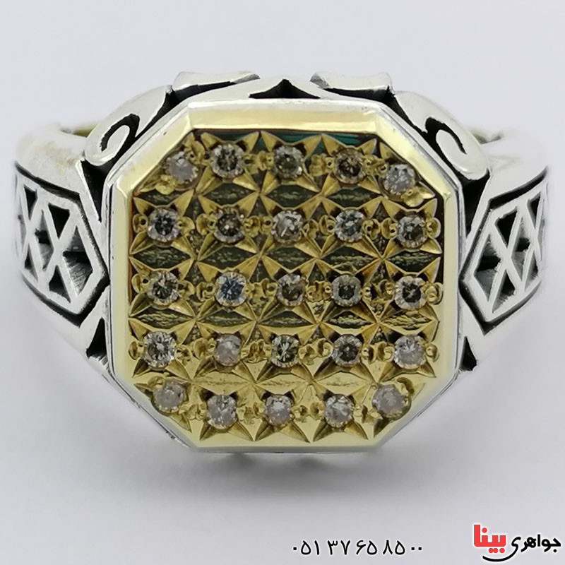 انگشتر الماس مردانه بسیار عالی _کد:21325