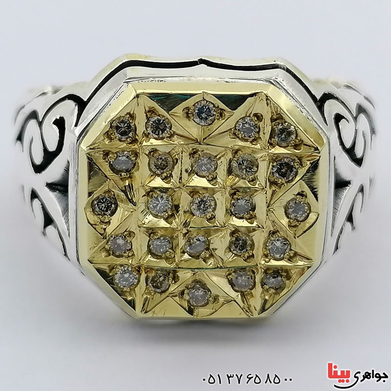 انگشتر الماس مردانه بسیار فاخر _کد:21326