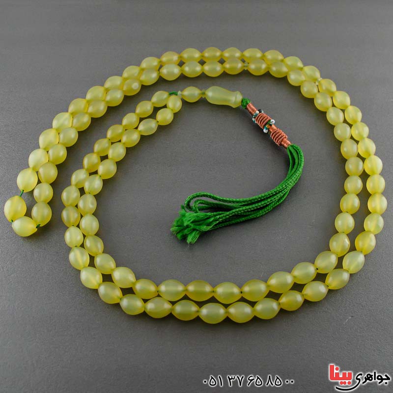 تسبیح شامقصود 101 دانه ای زرد افغان خوشرنگ درجه یک _کد:21355