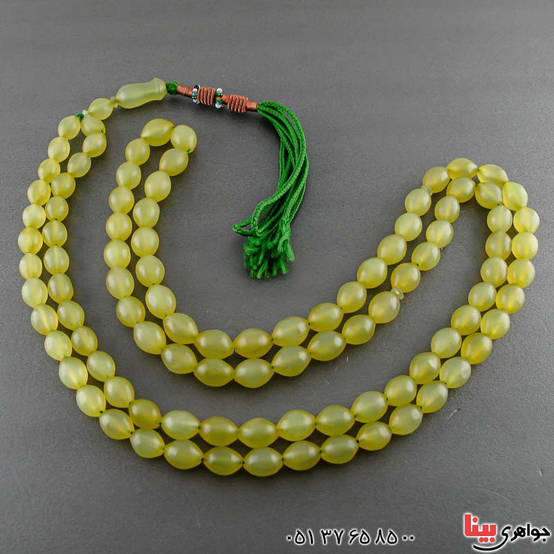 تسبیح شامقصود 101 دانه ای زرد افغان خوشرنگ درجه یک _کد:21355