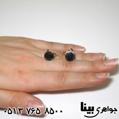 گوشواره یاقوت کبود زنانه نگین درشت