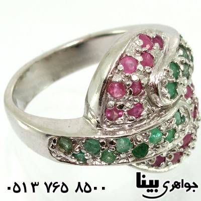 انگشتر چند جواهر کلاسیک زنانه