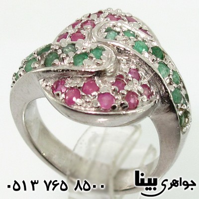 انگشتر چند جواهر کلاسیک زنانه