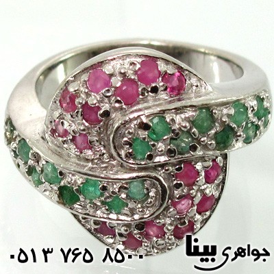 انگشتر چند جواهر کلاسیک زنانه