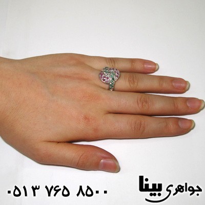 انگشتر چند جواهر کلاسیک زنانه