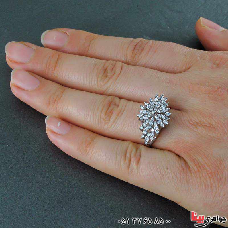 انگشتر نقره رودیوم زنانه بسیار زیبا _کد:21500