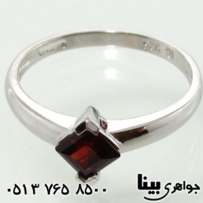 انگشتر یاقوت گارنت شفاف لوزی