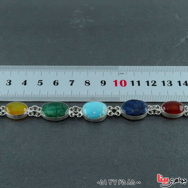 دستبند چند جواهر سنگ درمانی مدل سلجوقی _کد:21821