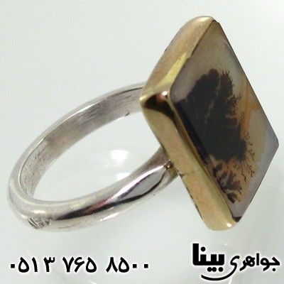 انگشتر عقیق شجری نقش درخت و صخره