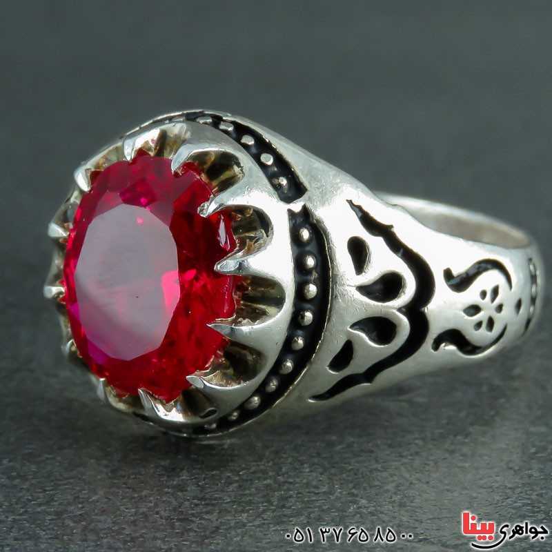 انگشتر یاقوت سرخ مردانه بسیار زیبا _کد:21905