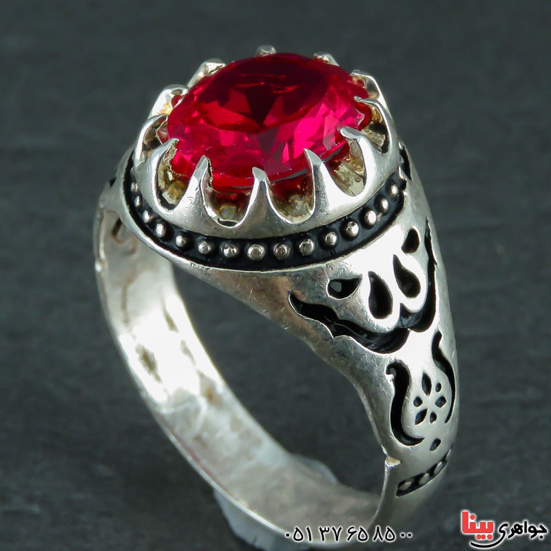 انگشتر یاقوت سرخ مردانه بسیار زیبا _کد:21905