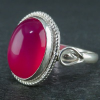 انگشتر جید صورتی شیک و خاص 