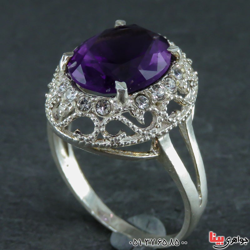 انگشتر آمتیست بسیار شیک و فوق العاده _کد:21968