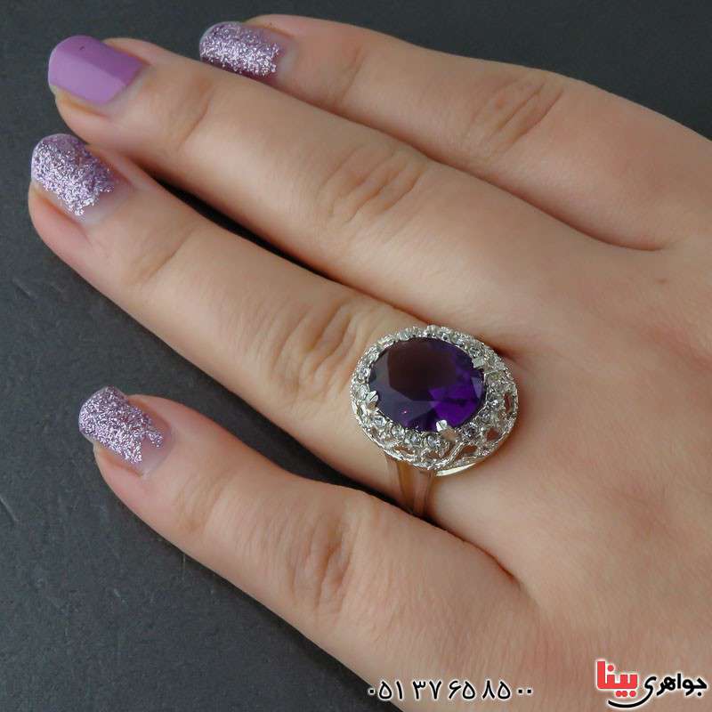 انگشتر آمتیست بسیار شیک و فوق العاده _کد:21968