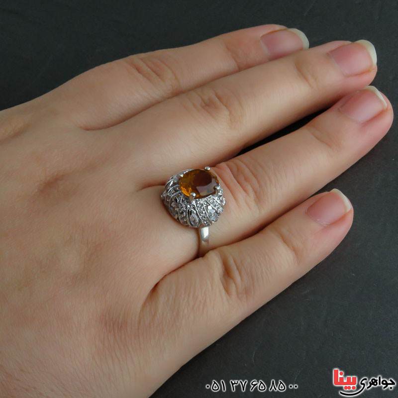 انگشتر الکساندریت رودیوم زنانه شیک _کد:21986