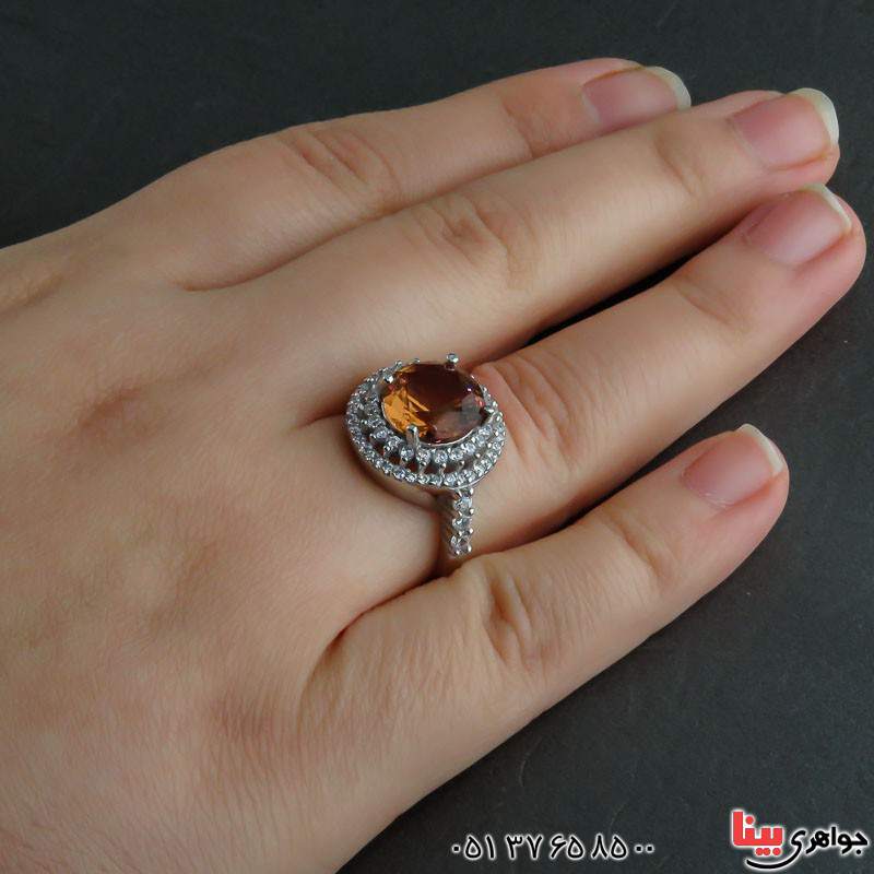 انگشتر الکساندریت رودیوم زنانه خاص و شیک _کد:21987