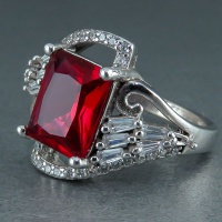 انگشتر یاقوت سرخ رودیوم زنانه خاص و فوق العاده 