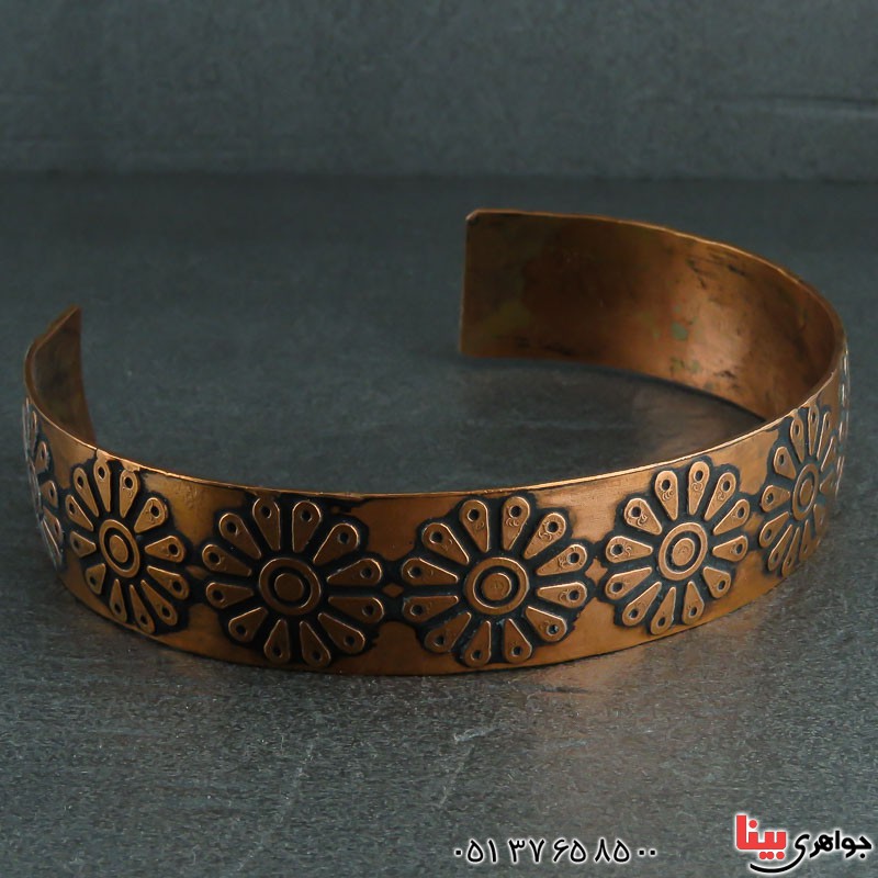 دستبند مسی بسیار زیبا با طرح گلبرگ _کد:22063