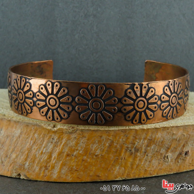 دستبند مسی بسیار زیبا با طرح گلبرگ _کد:22063