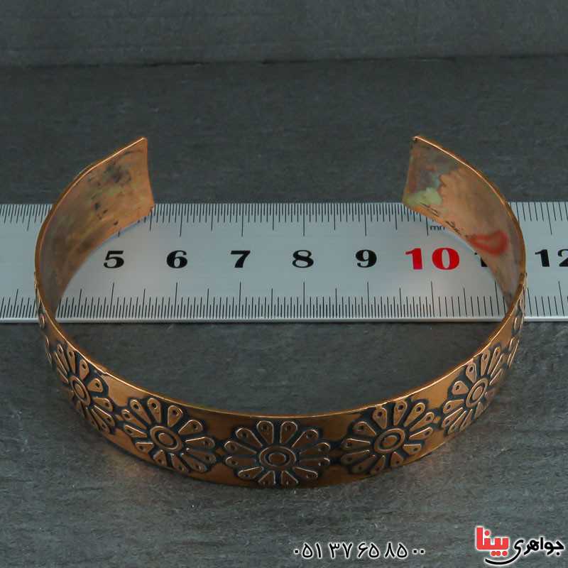 دستبند مسی بسیار زیبا با طرح گلبرگ _کد:22063