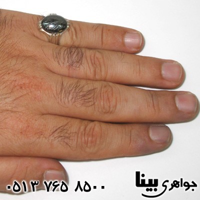 انگشتر حدید صینی مردانه درشت با دعای هفت جلاله