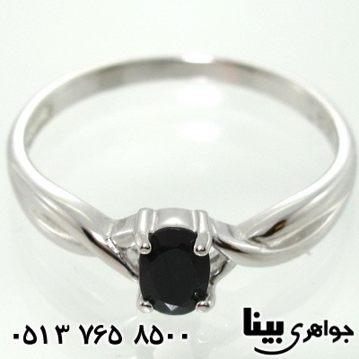انگشتر یاقوت کبود تراش برلیانی زنانه
