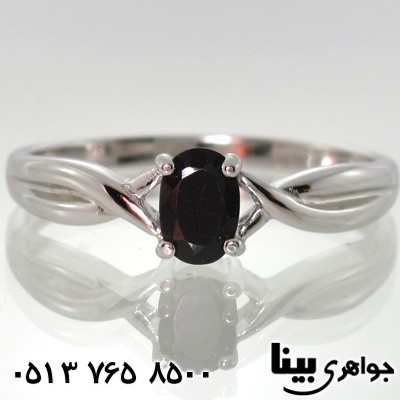 انگشتر یاقوت کبود تراش برلیانی زنانه